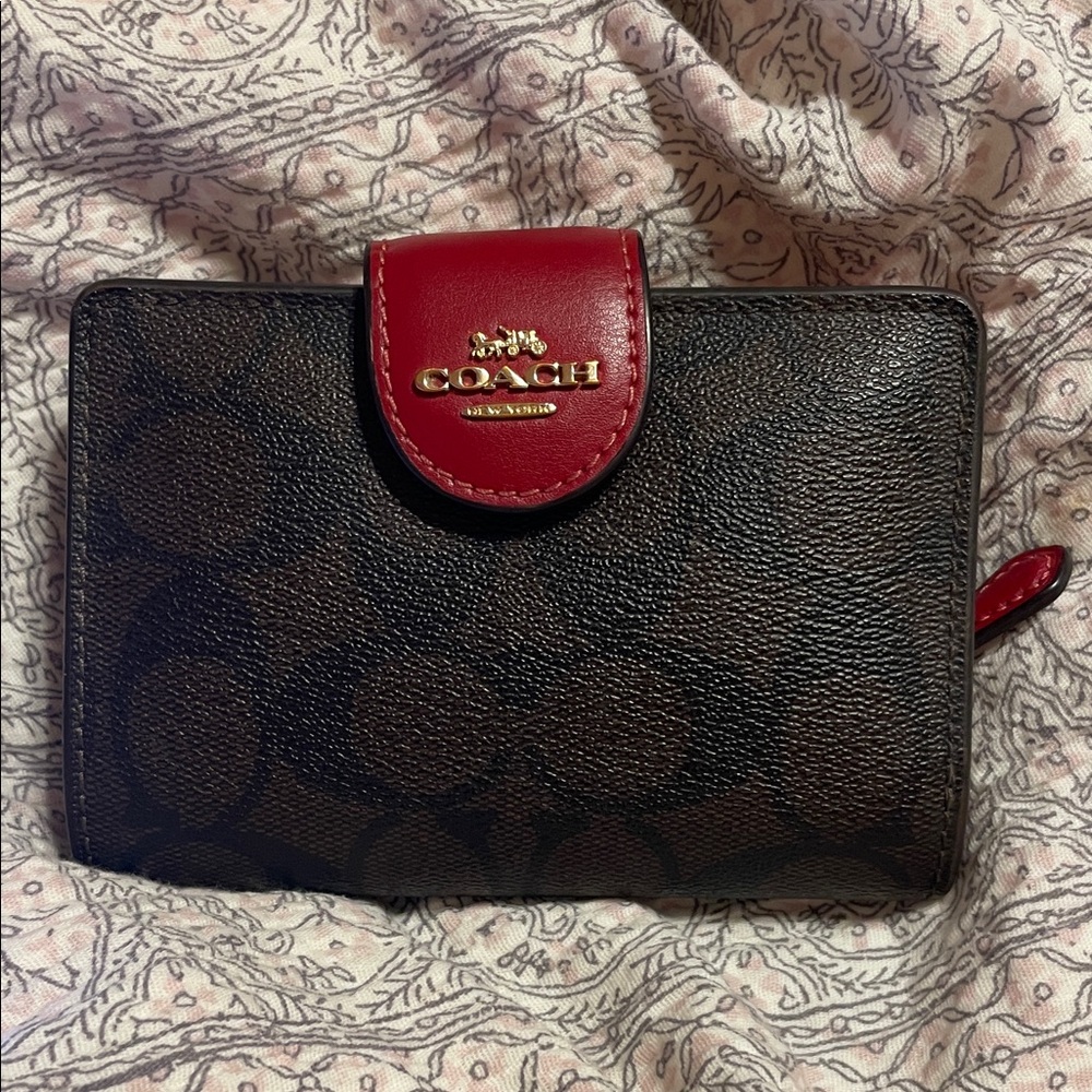 Coach corner zip Signature canvas wallet